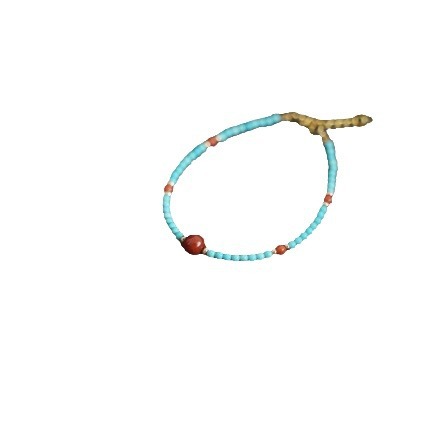 Turquoise and Nanhong Agate Bracelet