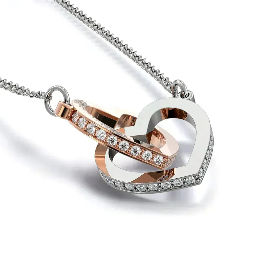 To My Wife - I Love You Forever - Interlocking Heart Necklace